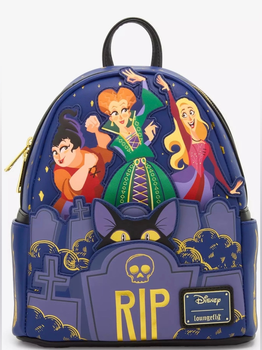 Loungefly Blue & Purple Hocus Pocus Mini Backpack with Gold Accents